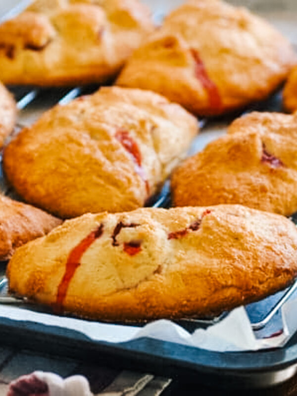 Strawberry Hand Pies on a baking sheet.