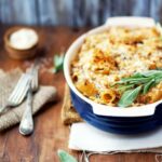 Creamy Baked Rigatoni With Butternut Squash & Goat Cheese