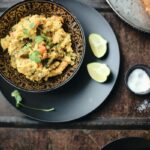 Poori Bhaji with limes.