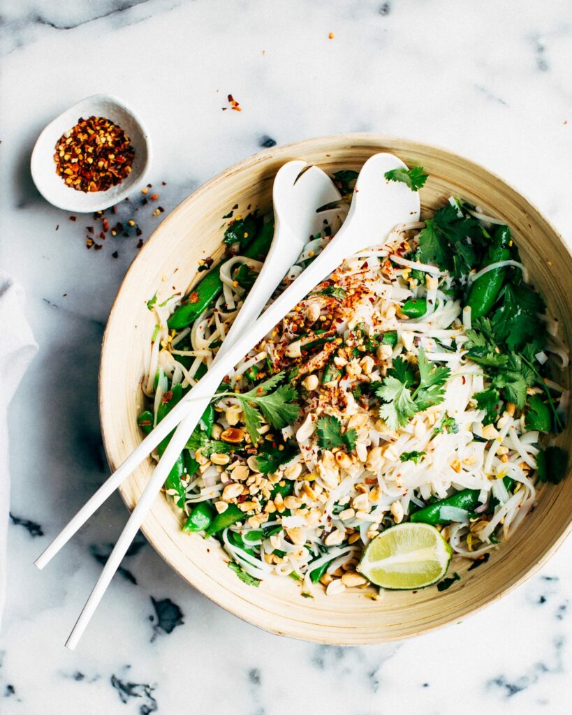 Thai Noodle Salad with Sweet Chili Dressing