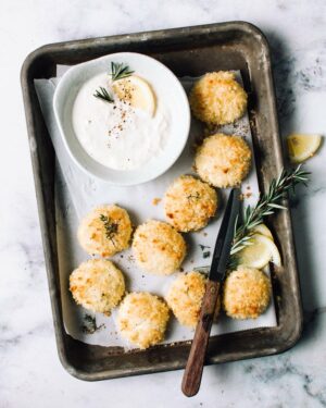Baked Goat Cheese Fritters recipe | Foodess