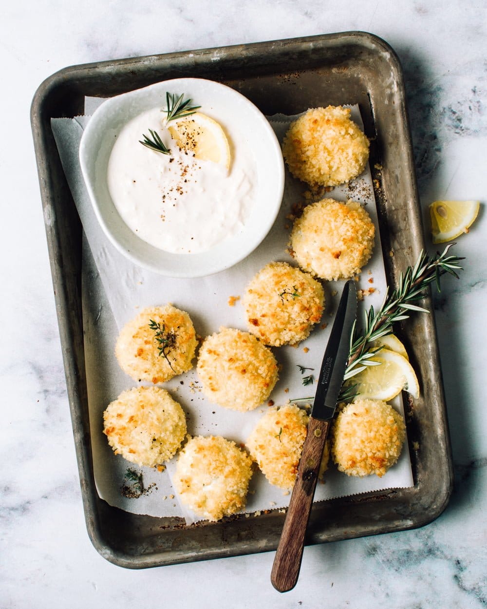 Baked Goat Cheese Fritters