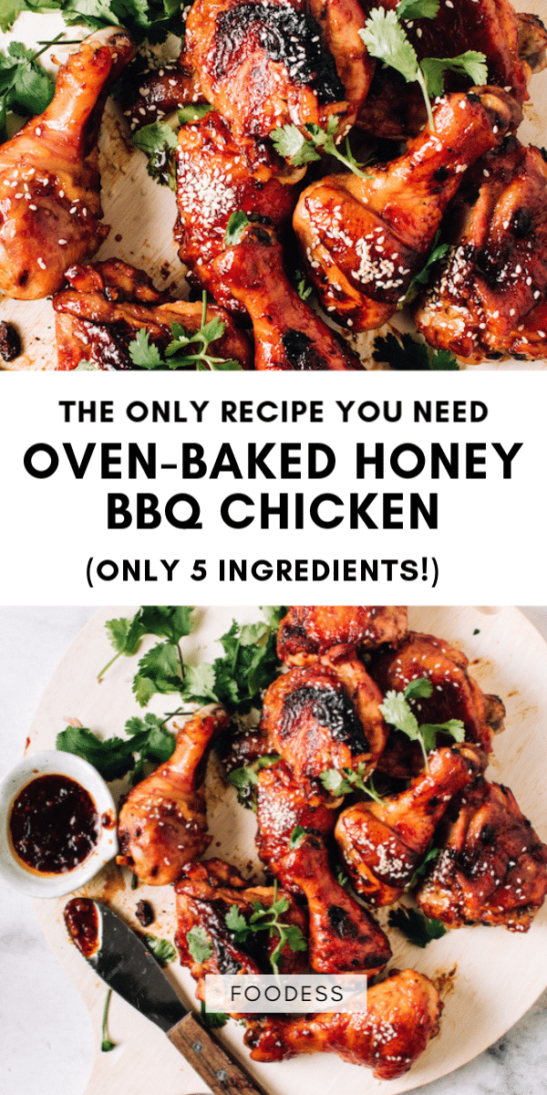Easy Oven-Baked Honey BBQ Chicken Drumsticks & Thighs - Foodess