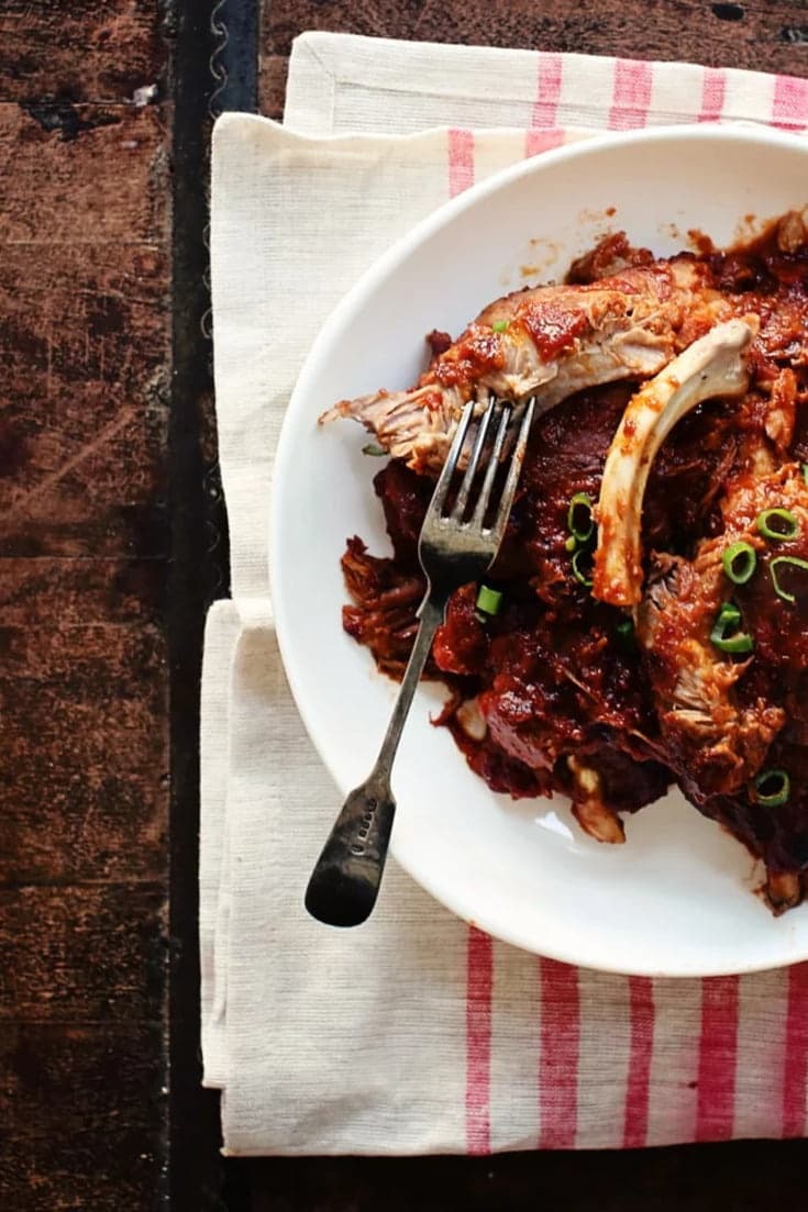 Baked Cranberry-Chipotle Barbecue Ribs - Foodess