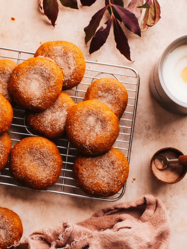 Soft Pumpkin Cookies on a fall tablescape.