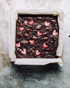 Strawberry Brownies Finished Baking