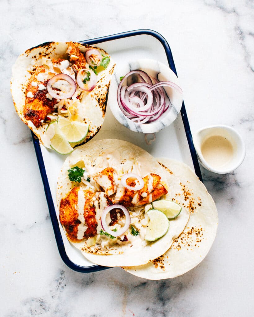 Easy, Simple Fish Tacos | Foodess