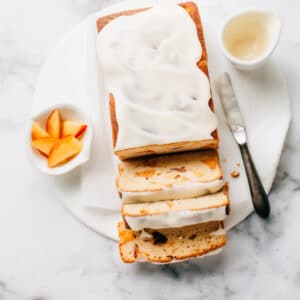 This Peach Pound Cake recipe is tested-til-perfect, using secret techniques and key ingredients to guarantee a fluffy crumb that stays moist for days.