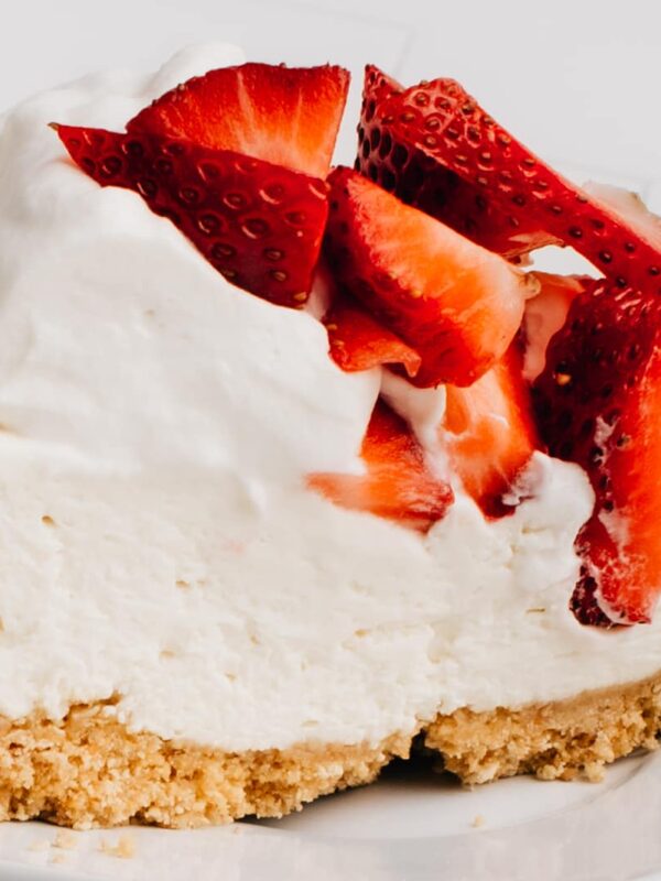 Strawberry no bake cheesecake.