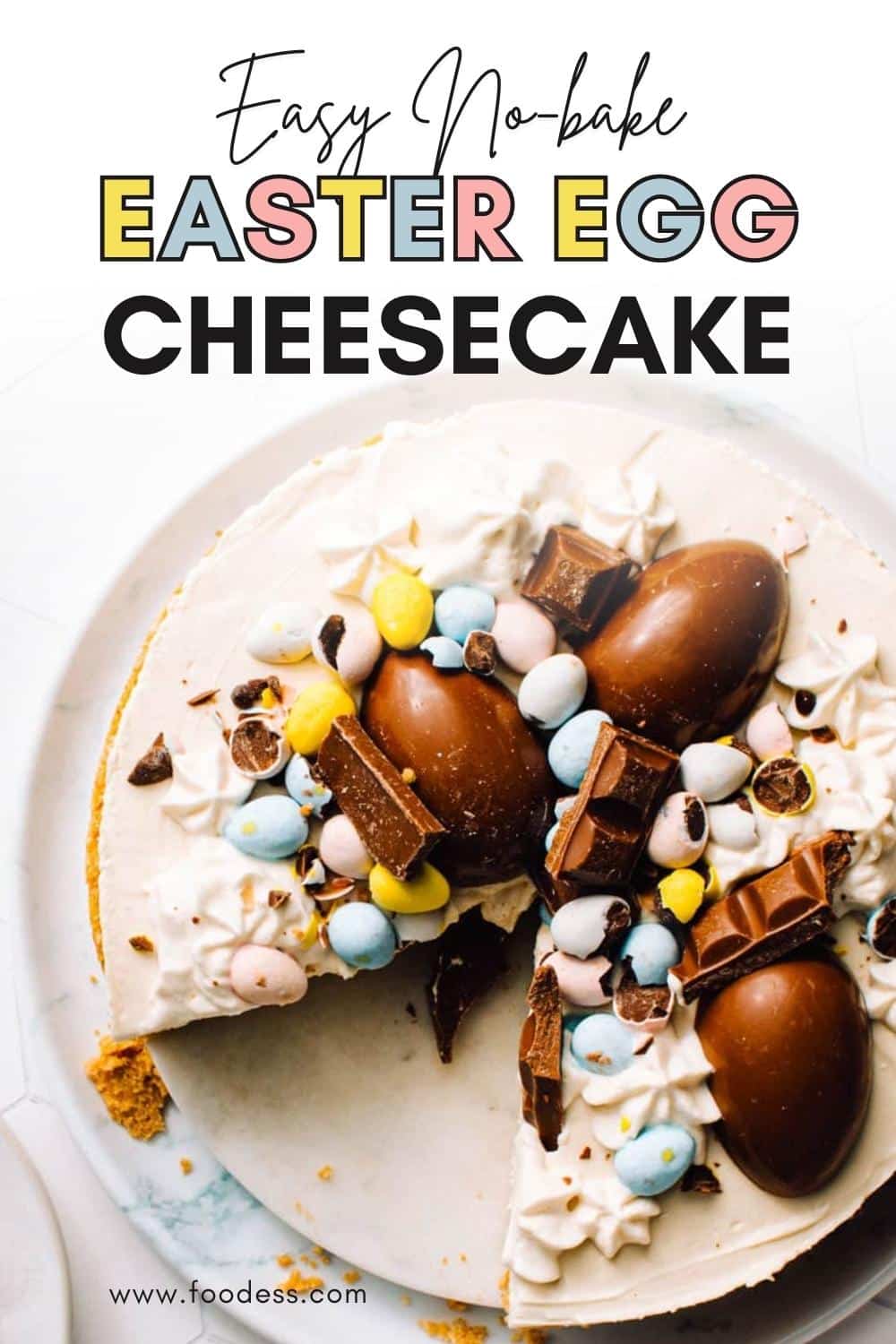 Easter Egg Cheesecake Easy Fluffy No Bake Foodess