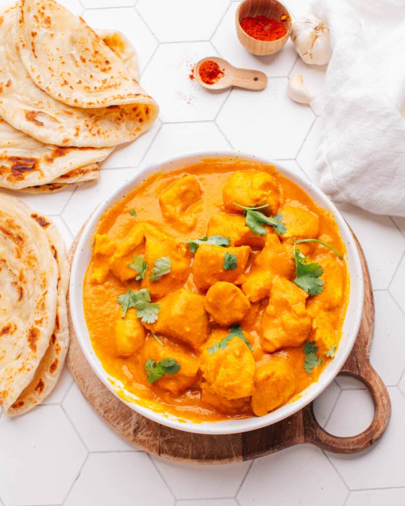 Curry Chicken with Paratha.