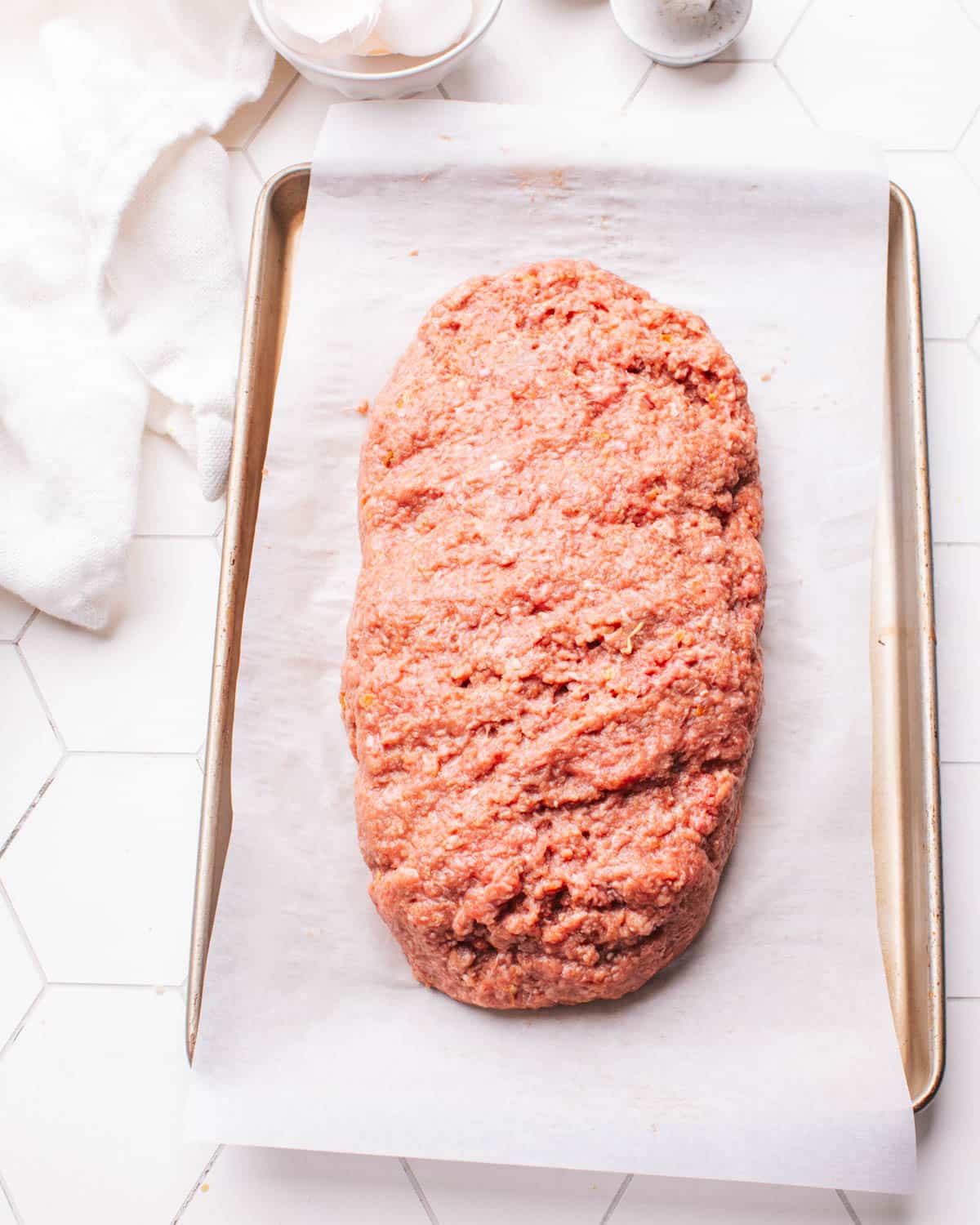 Raw meatloaf.