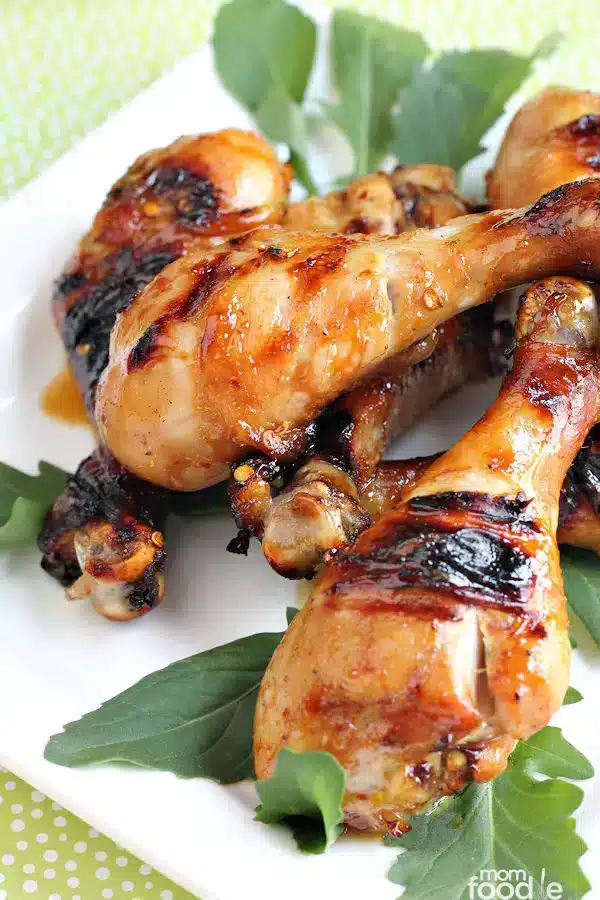 Asian Chicken Drumsticks served in a plate