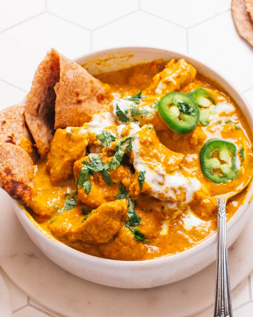 Coconut Curry Chicken served in Bowl