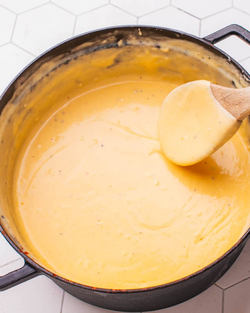 cheddar cheese sauce for macaroni and cheese.