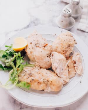 Cooked chicken from Instant pot frozen chicken reicpe.