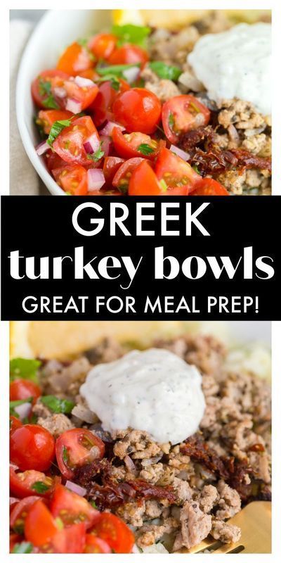 Greek Turkey Rice Bowls