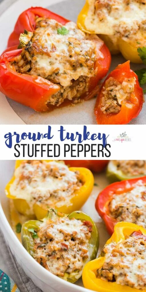 Peppers Stuffed with Ground Turkey