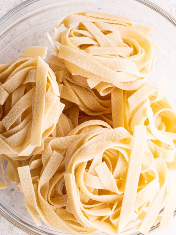 Pasta photo up close for comparison with noodles.