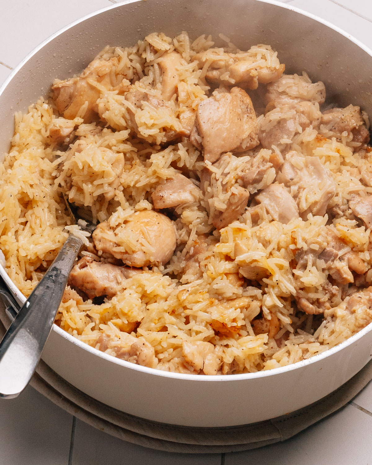Chicken and rice.