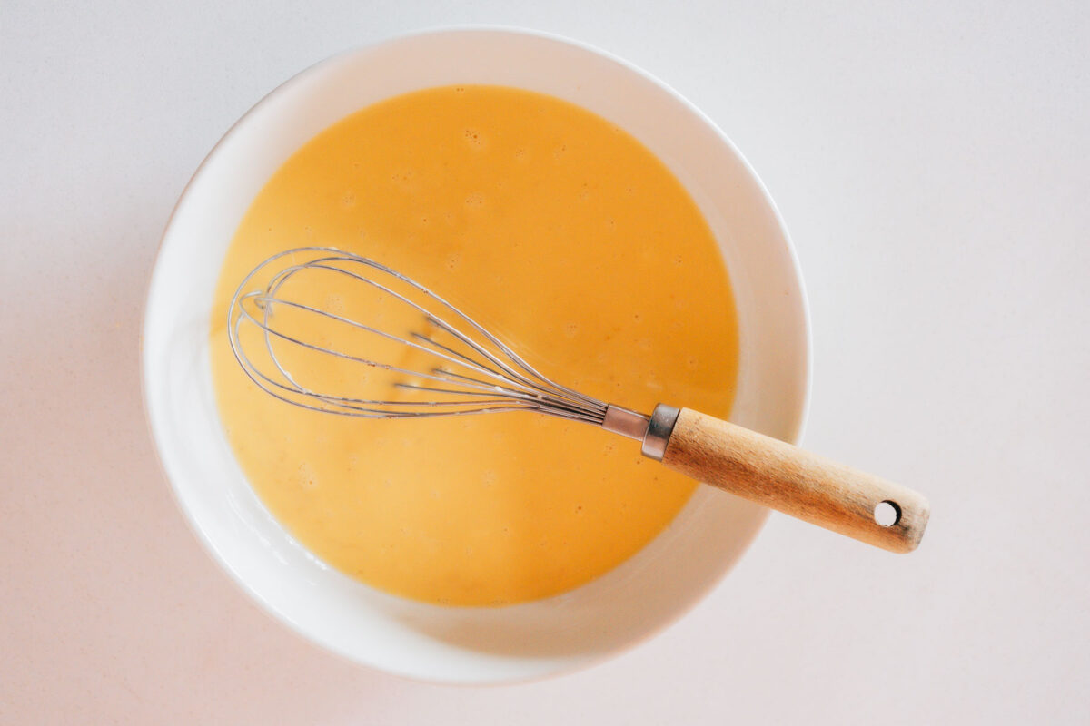 Steps of making french toast.