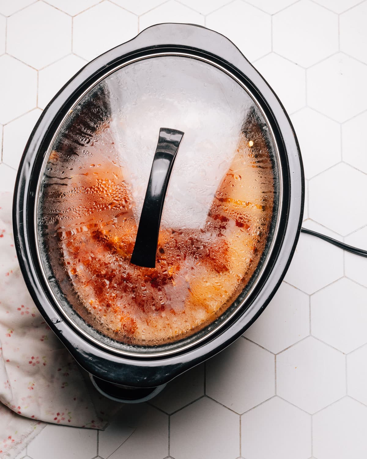 Making Crockpot BBQ Chicken.