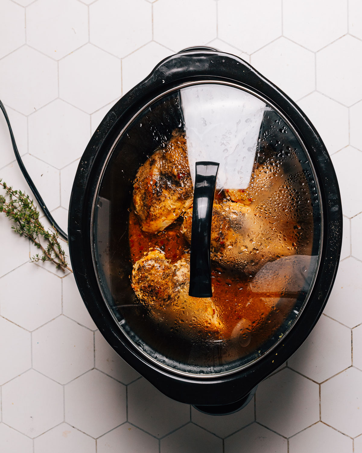 Steps of making Crockpot Lemon Chicken.