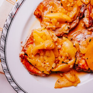 Pork Chops with Apples.