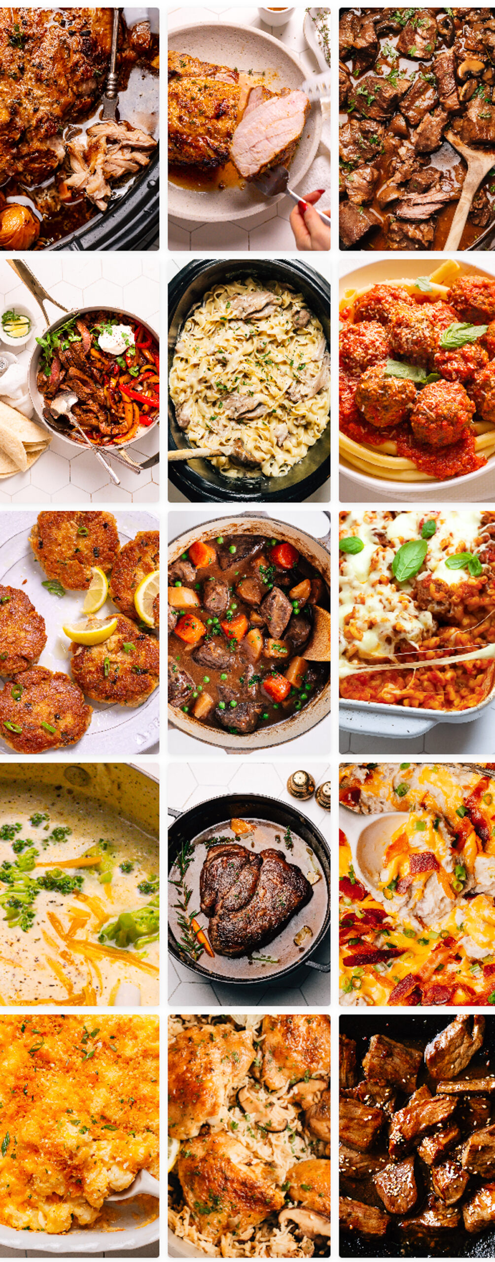 a photo collage of the top 15 Foodess recipes of 2025. 