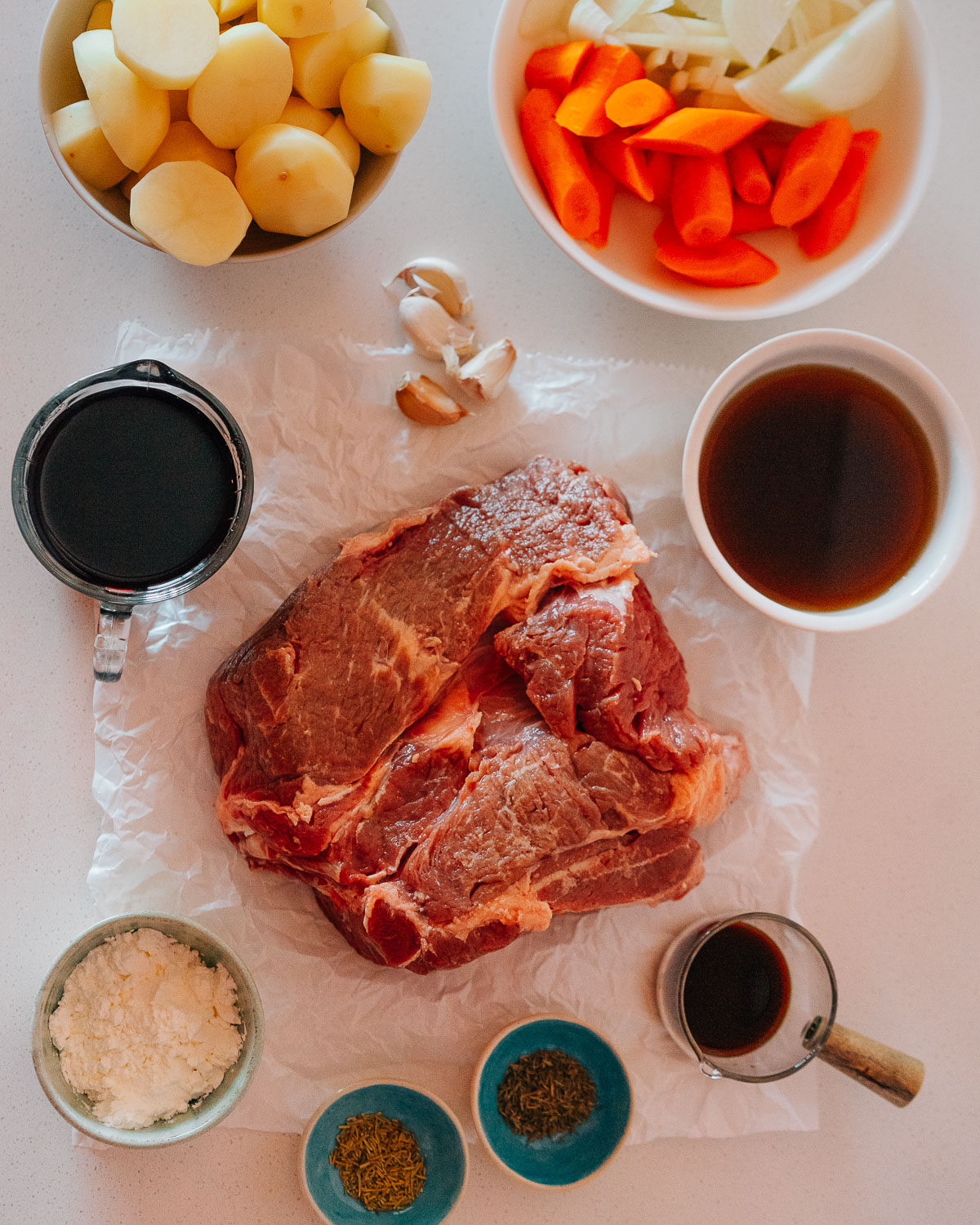Crockpot Chuck Roast Recipe ingredients.