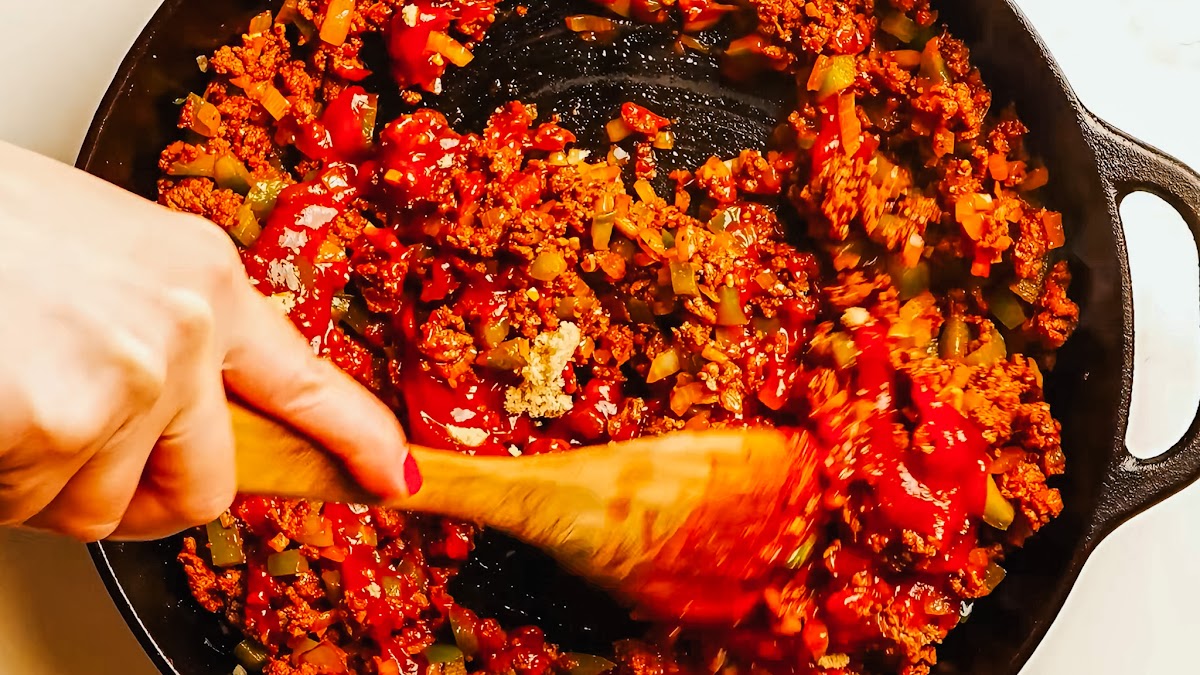 Easy Sloppy Joes recipe steps.