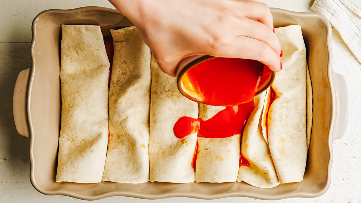 Steps of making cream cheese chicken enchilada recipe