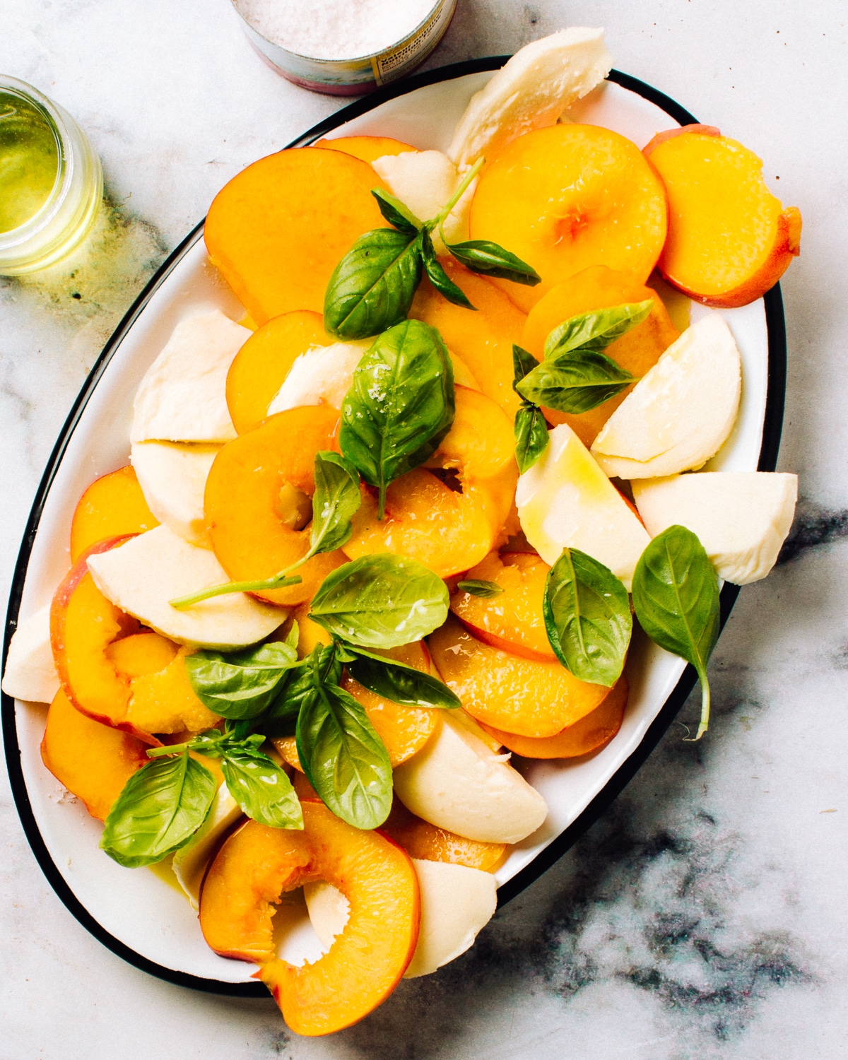 Fresh Peach Caprese Salad