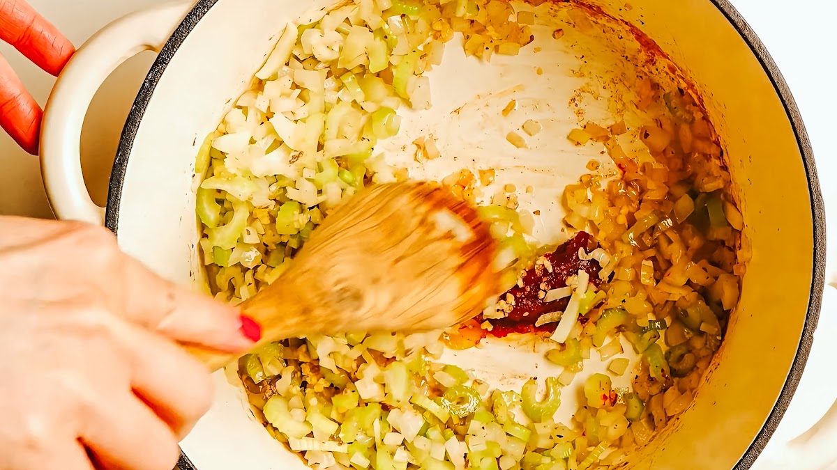 Pork stew recipe steps.