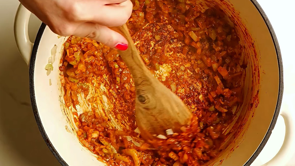 Pork stew recipe steps.