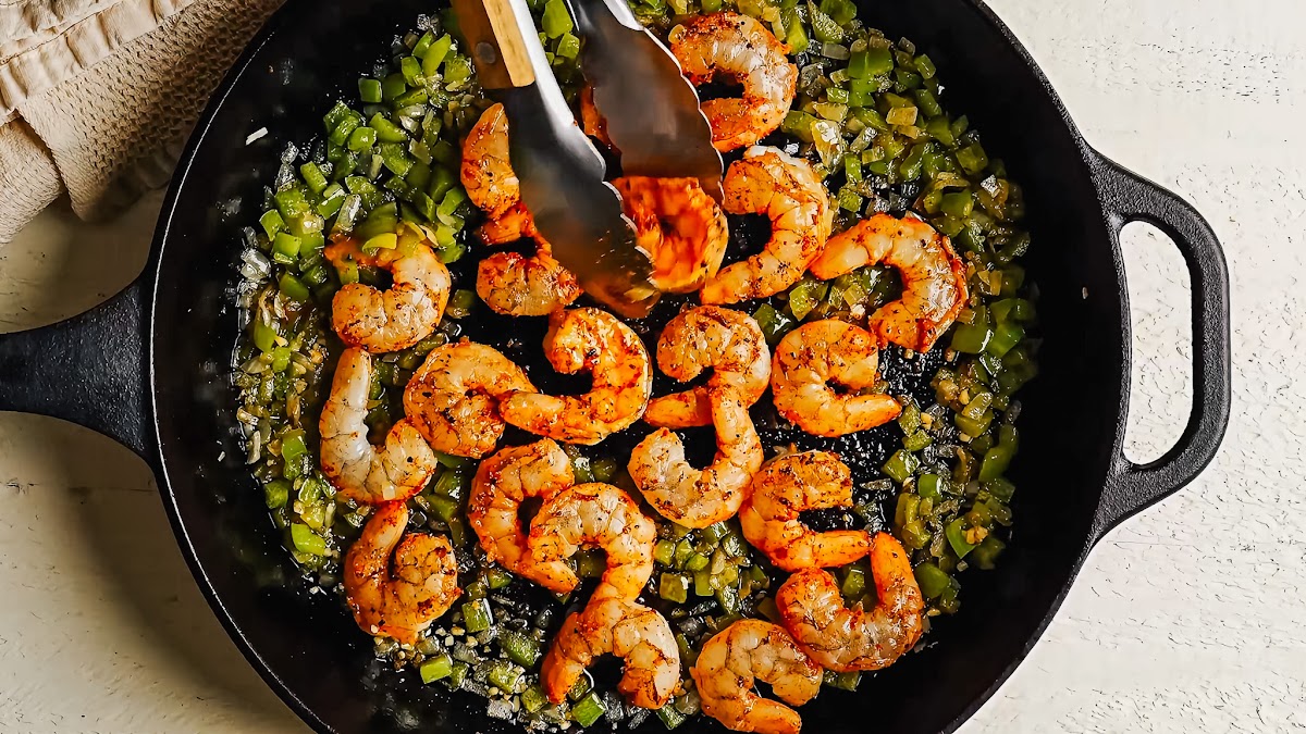 Shrimp and Grits recipe steps.
