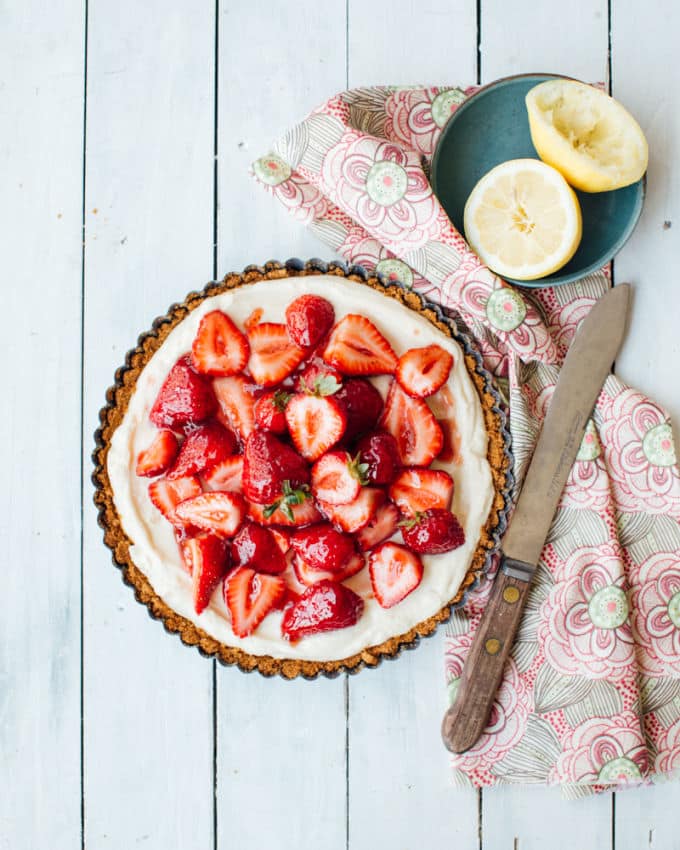 Strawberry-Lemon Mascarpone Cream Tart