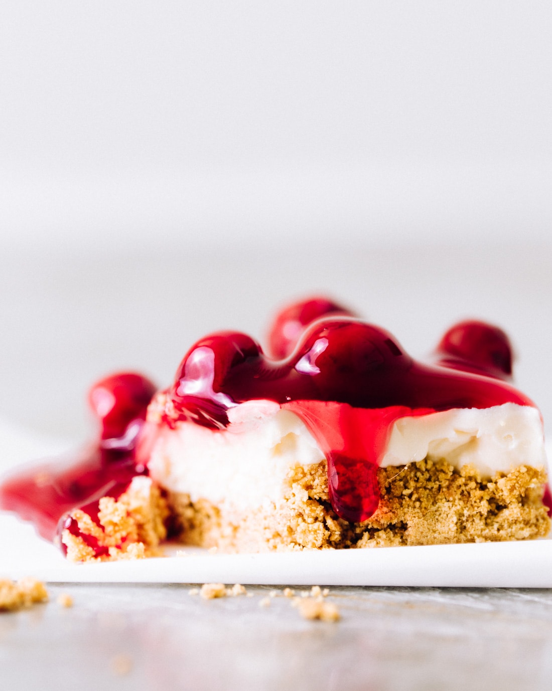 No-Bake Cherry Cheesecake Bars