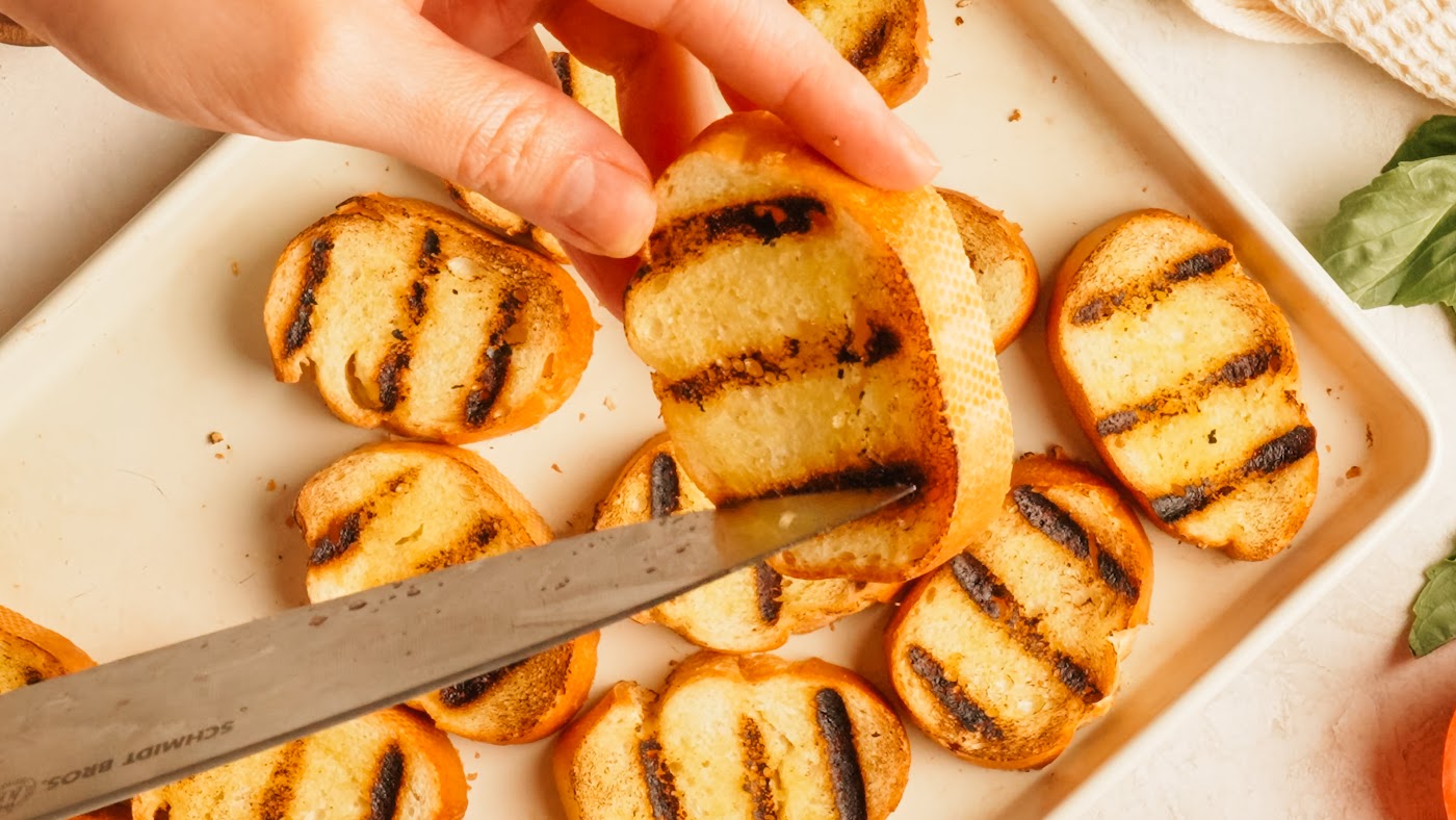 Bruschetta with Mozzarella recipe steps.