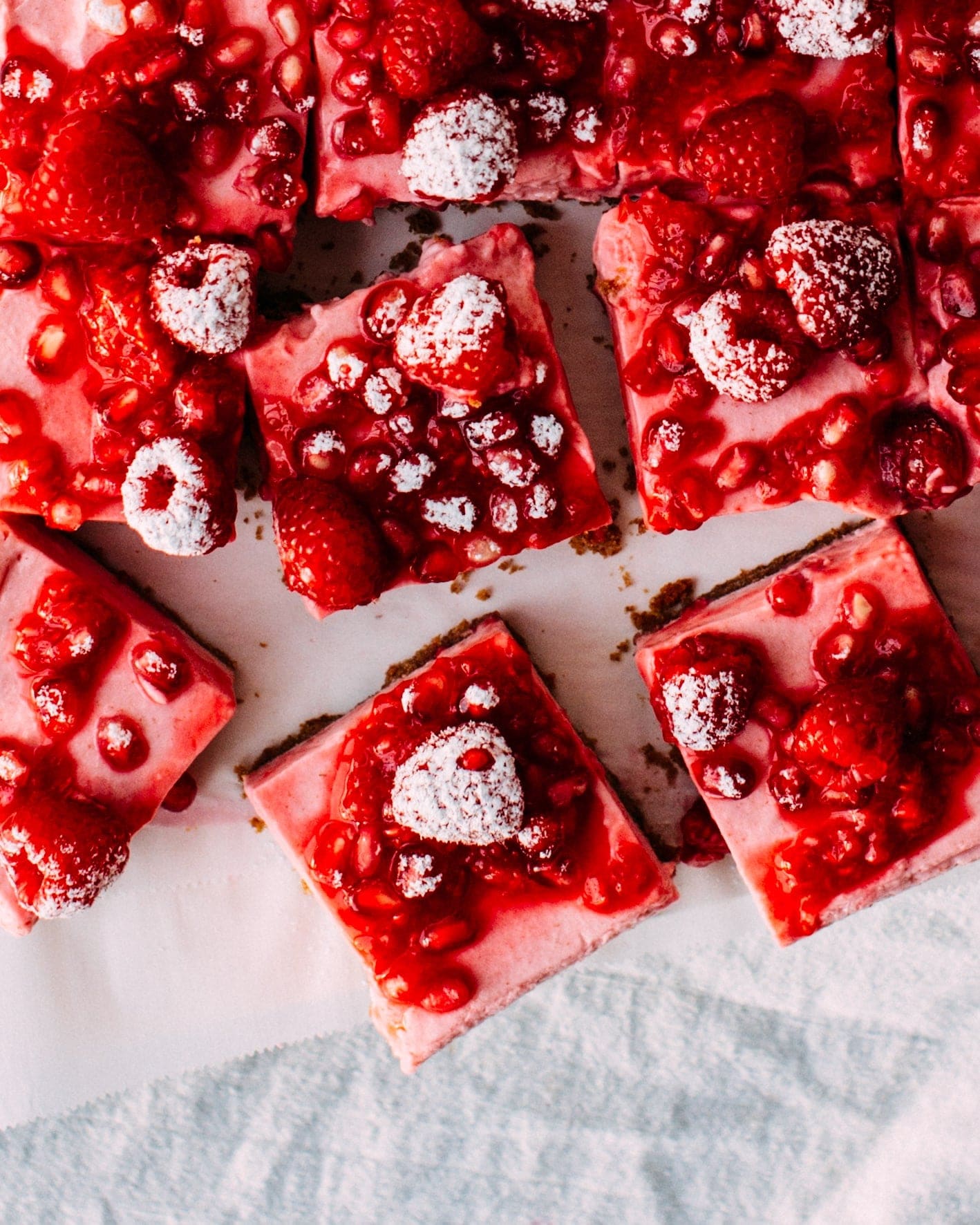 Raspberry Mousse Squares
