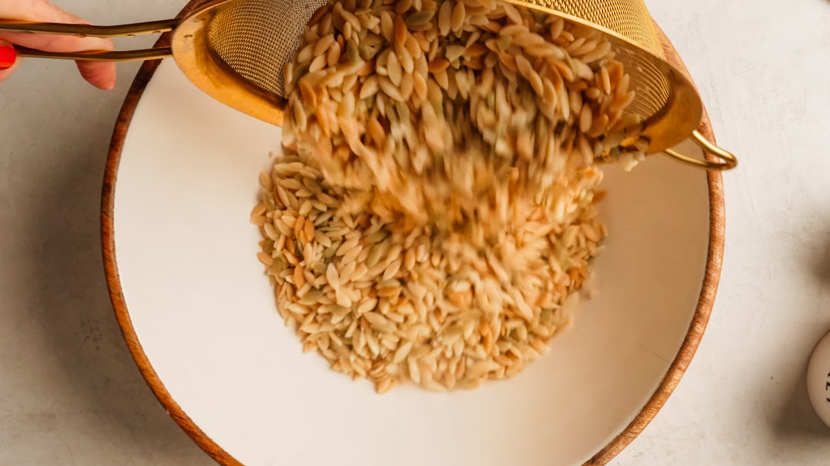 Orzo Pasta Salad recipe steps.