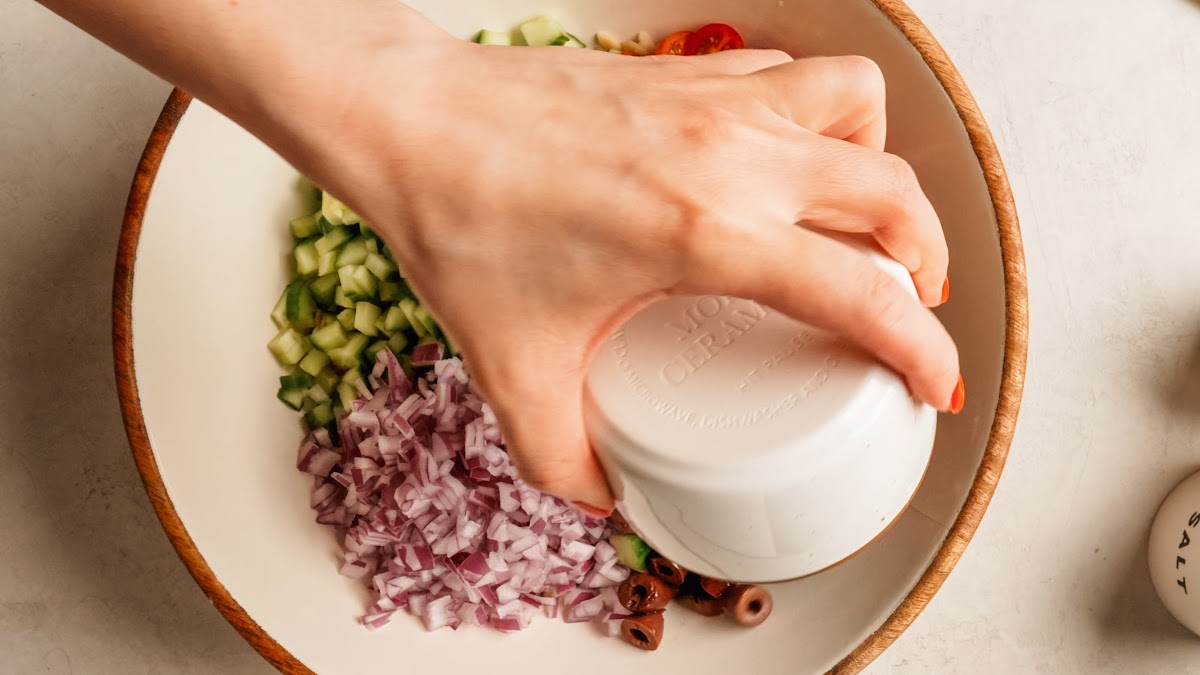 Orzo Pasta Salad recipe steps.