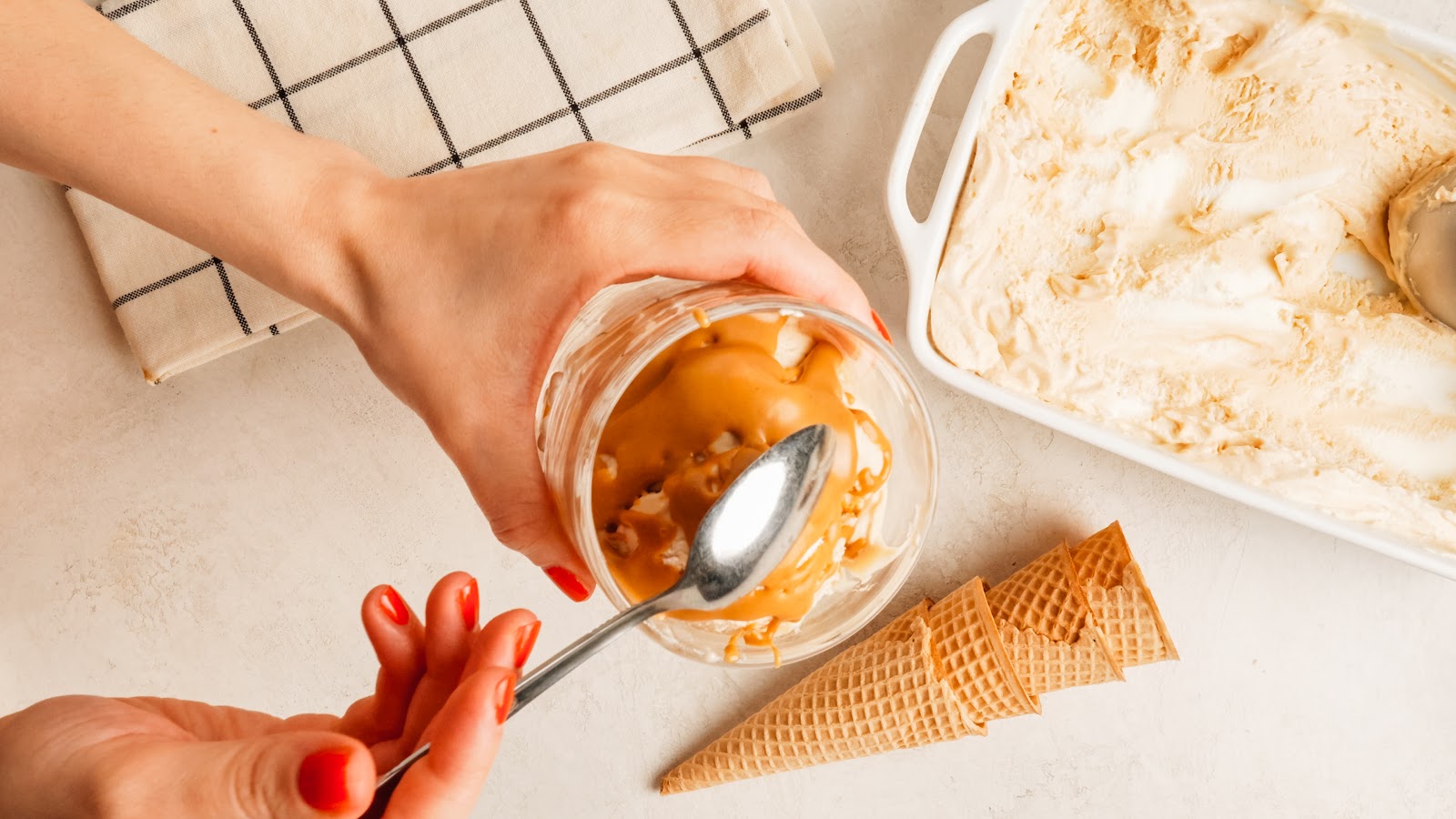 Peanut Butter Ice Cream recipe steps.
